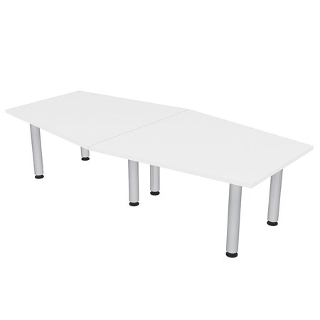 Skutchi Designs 45 in W, 96 in L, 29 in H, Engineered Wood Top, White HAR-HEXIR-4693-PT-09